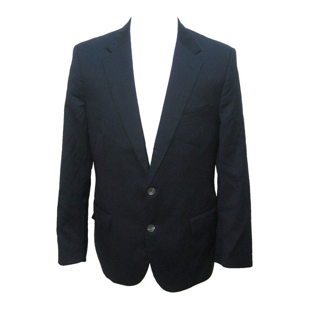 COPPLEY Men's (Size 42R) Navy Blue 2 Button Wool Sport Coat Blazer Suit Jacket